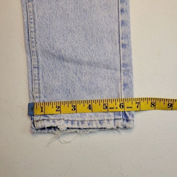 Lee Vintage  Mom Jeans Ultra Light Acid Wash Cotton High-waisted Size 13 Long - Picture 15 of 16